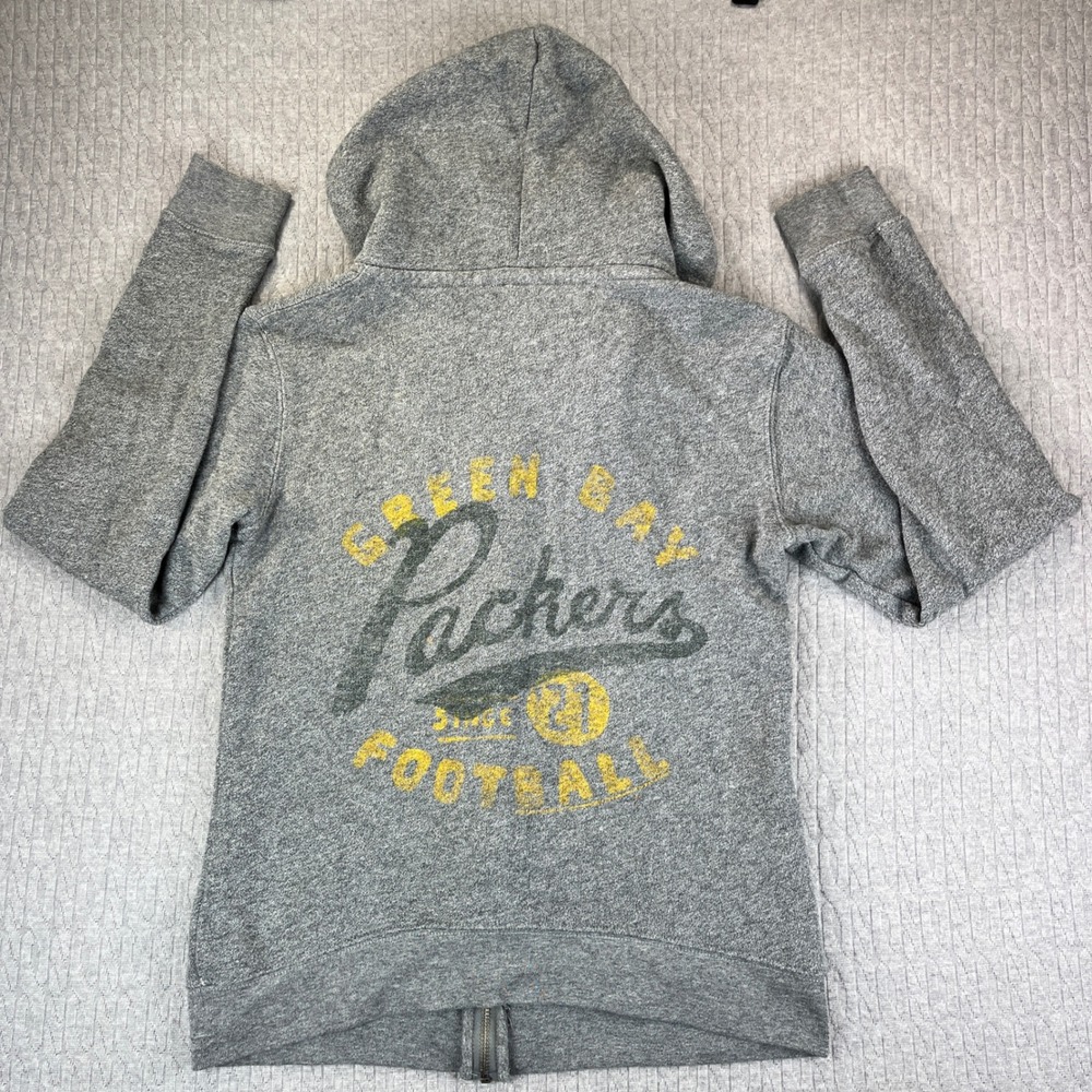 Vintage Green Bay Packers NFL Football Junk Food Zip Up Hoodie Women S